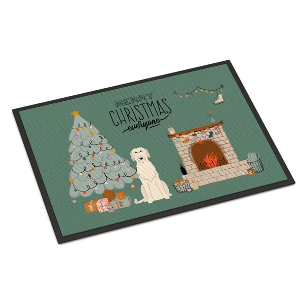 Carolines Treasures 24 x 36 in. Irish Wolfhound Christmas Everyone Indoor or Outdoor Mat CK7628JMAT - main